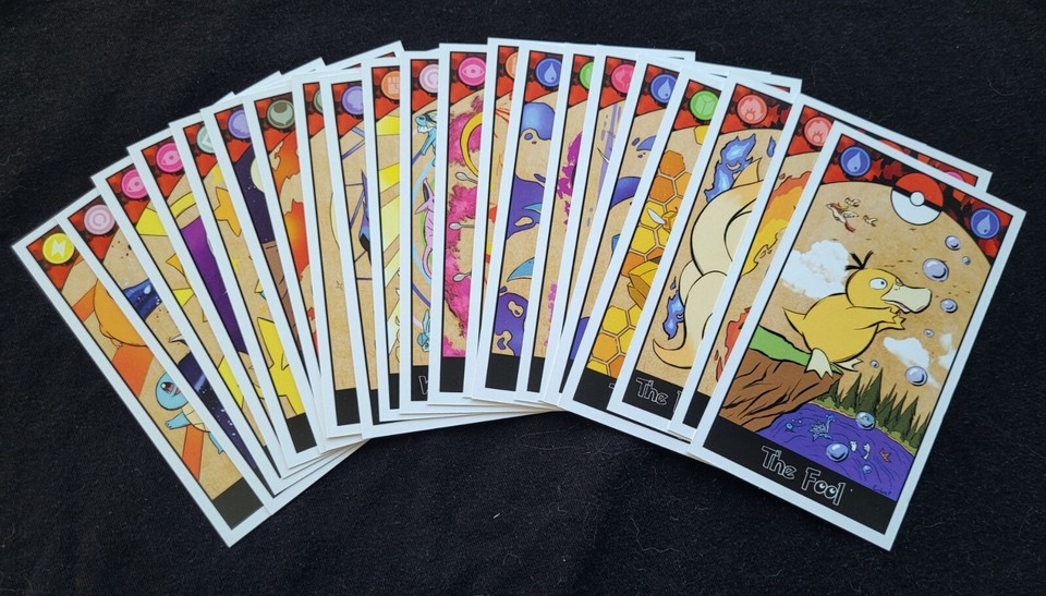 Pokemon Tarot Card Set Major Arcana 22 Tarot Cards Custom Tarot