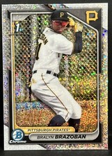 2024 Bowman Chrome Baseball Pirates 1st Bowman Bralyn Brazoban Speckle /299