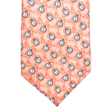 VINEYARD VINES Necktie Mens 100% Silk Pink Alarm Clocks USA Made Tie Preppy EUC