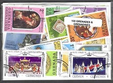 Grenade et Grenadines 100 timbres différents oblitérés