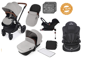 Ickle Bubba Stomp V3 Isofix Travel System Silver On Black 2nd Stage Car Seat Ebay