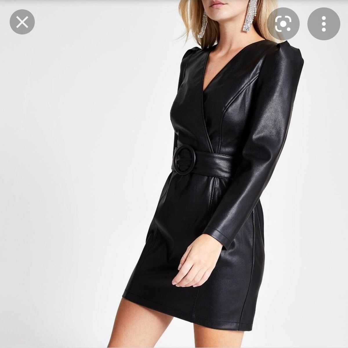 River island faux leather dress 12 | eBay UK