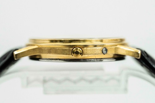 *NEAR MINT* Vintage OMEGA De Ville Cal.1337 Quartz Push Crown Gold Dial 33mm Men - Picture 7 of 16