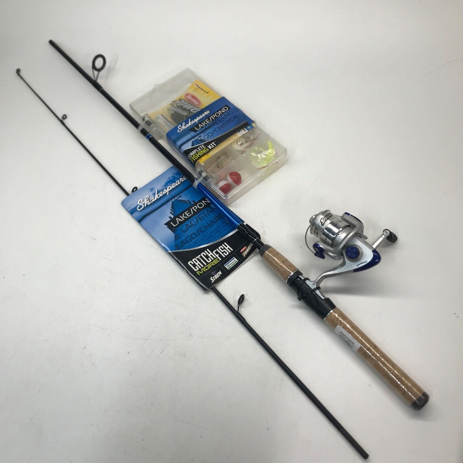 Shakespeare Catch More Fish 6' Rod & Reel Combo Lake & Pond Fishing Kit w/ Tackle