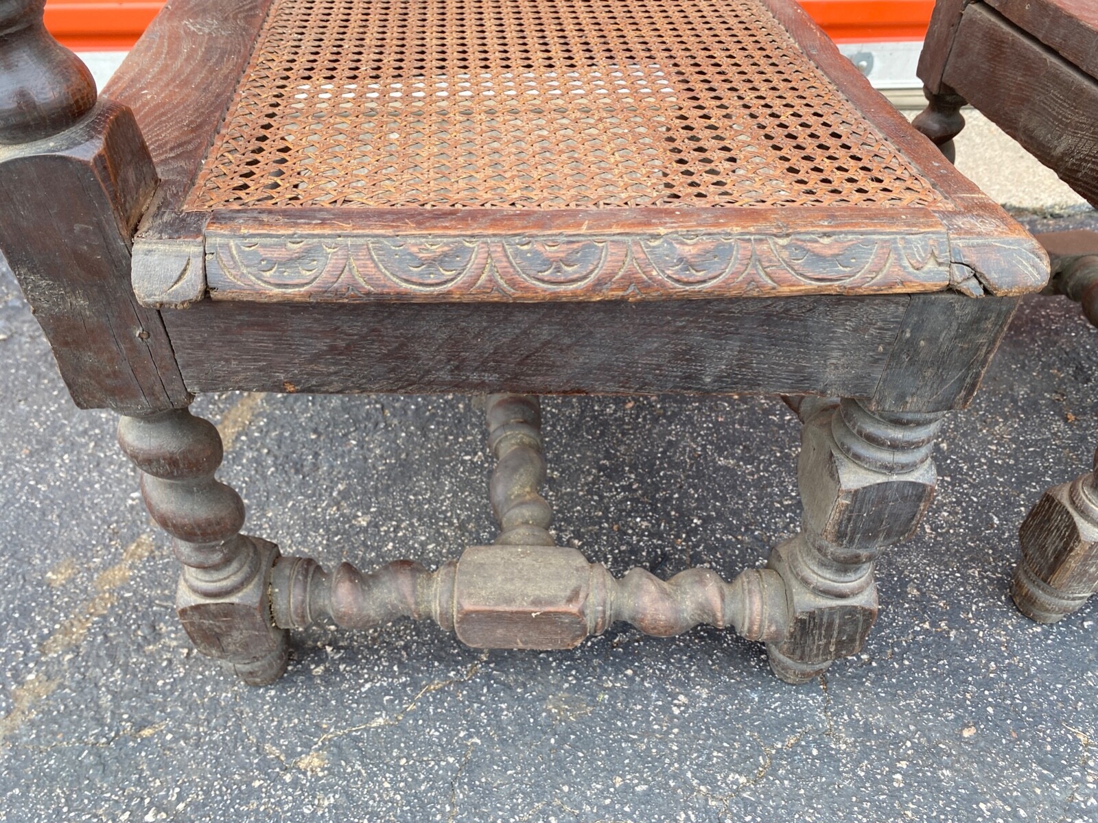 Antique 19th Century French Renaissance Carved Walnut Barley Twist Cane