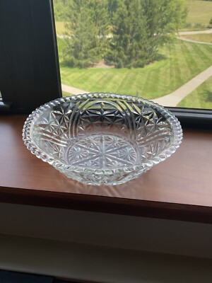 large vintage havey glass serving dish