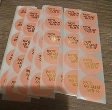 30 ' You've Got Great Taste  ' Stickers Envelope Small Business 1 Inch Round