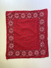Vintage 1960s Bandana WASHFAST COLORS All Cotton RN 14193 Classic Red Western