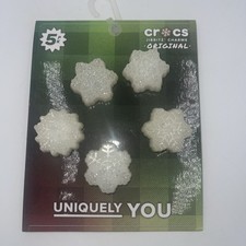 NWT Crocs Jibbitz Snowflake Charms Light Up Set Of 5 Uniquely You