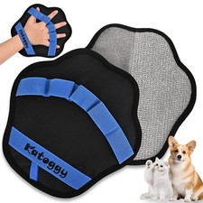 Pet Hair Removal Glove for Dog and Cat, Upgraded 5-Finger Electrostatic Blue