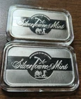 Lot of 2-  .999 Fine Silver Bar SilverTowne Mint, 2 troy oz total silver content