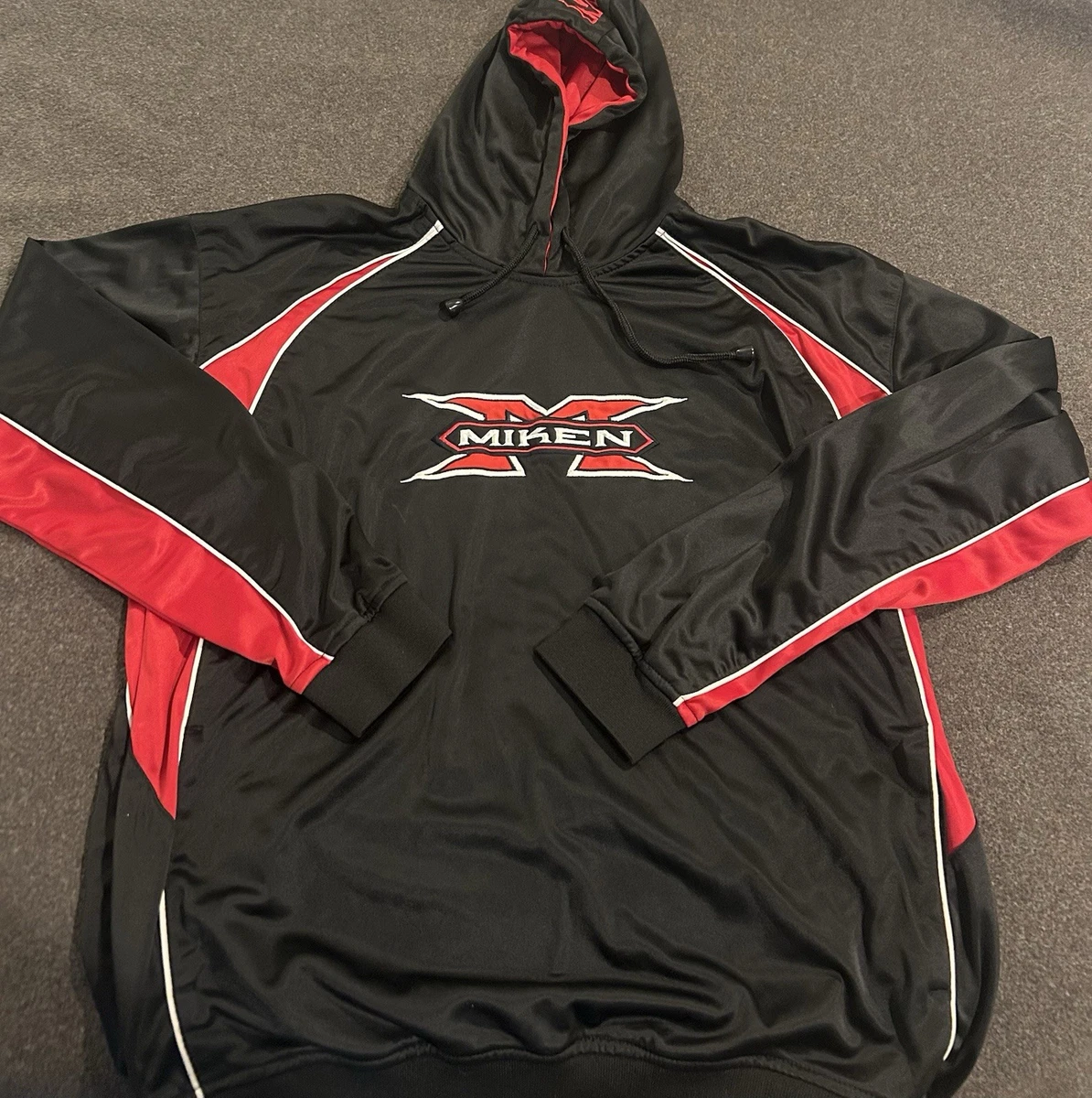 Sweat à capuche homme Miken Sports oversize rouge moyen noir