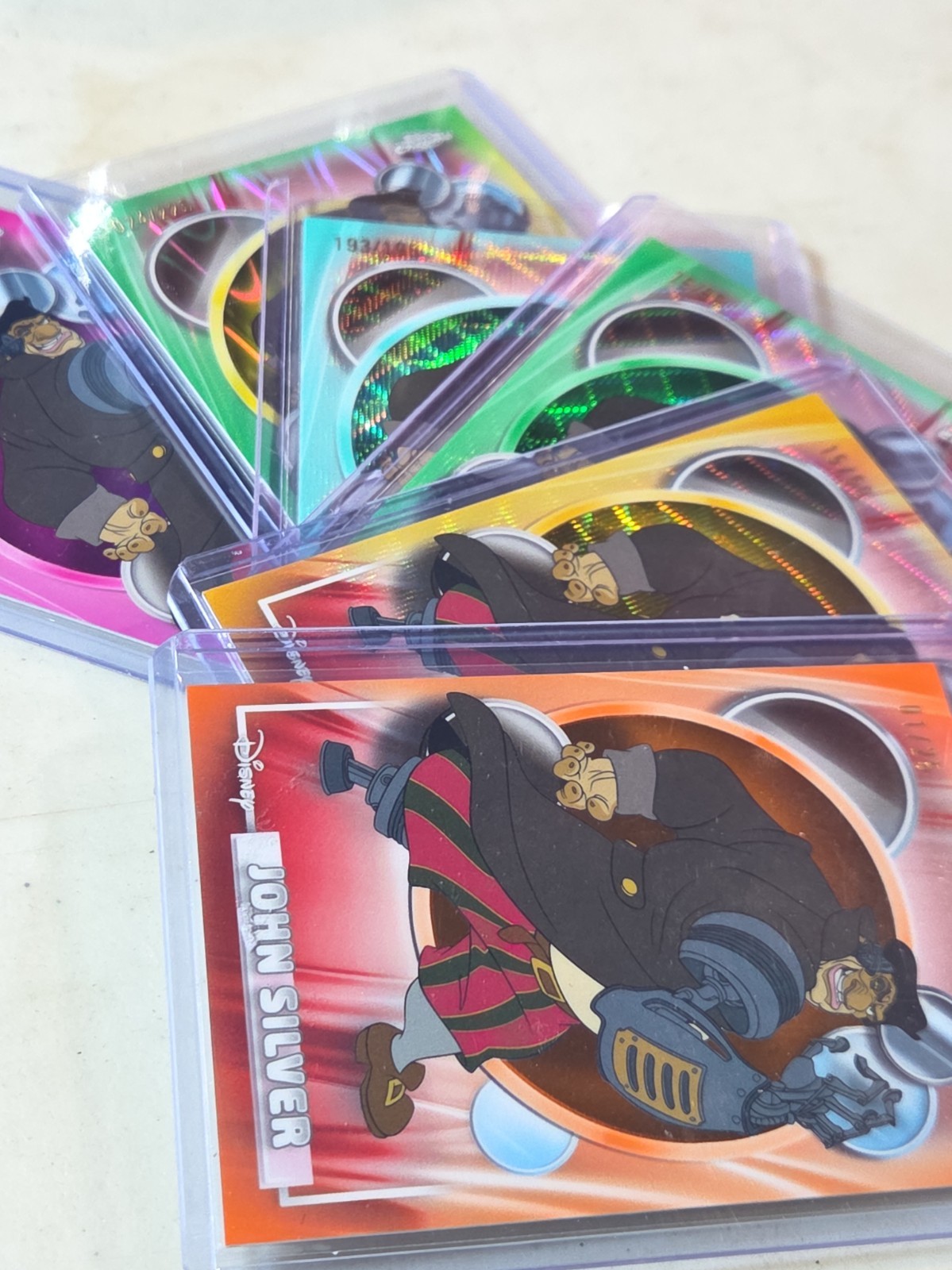 Topps Chrome Disney Treasure Planet John Silver #63 SN #d Partial Rainbow