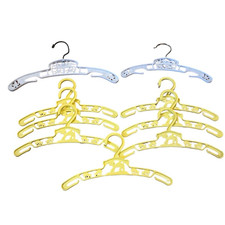 9 Vintage Baby Child Toddler Plastic Clothes Hangers Metal Hook - Sheep Carousel