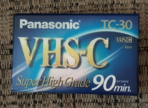 Panasonic TC-30 VHS-C Video Cassette Tape Super High Grade 90 Minute NEW