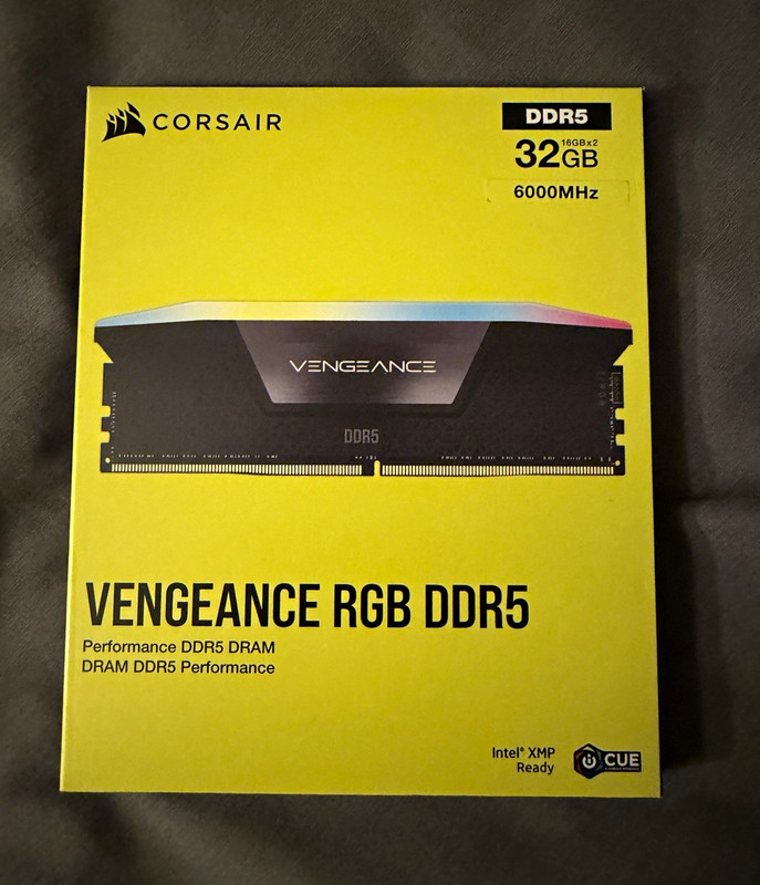 Corsair Vengeance RGB DDR5 32GB (2x16GB) 6000MHz DIMM Intel XMP Ready