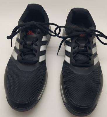 Mens Adidas Tech Response Spikeless Golf shoes Black/Silver size 9 PREOWNED