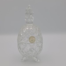 Crystal Pinneapple Candy Dish Made in Slovakia 7.5" Lead Crystal