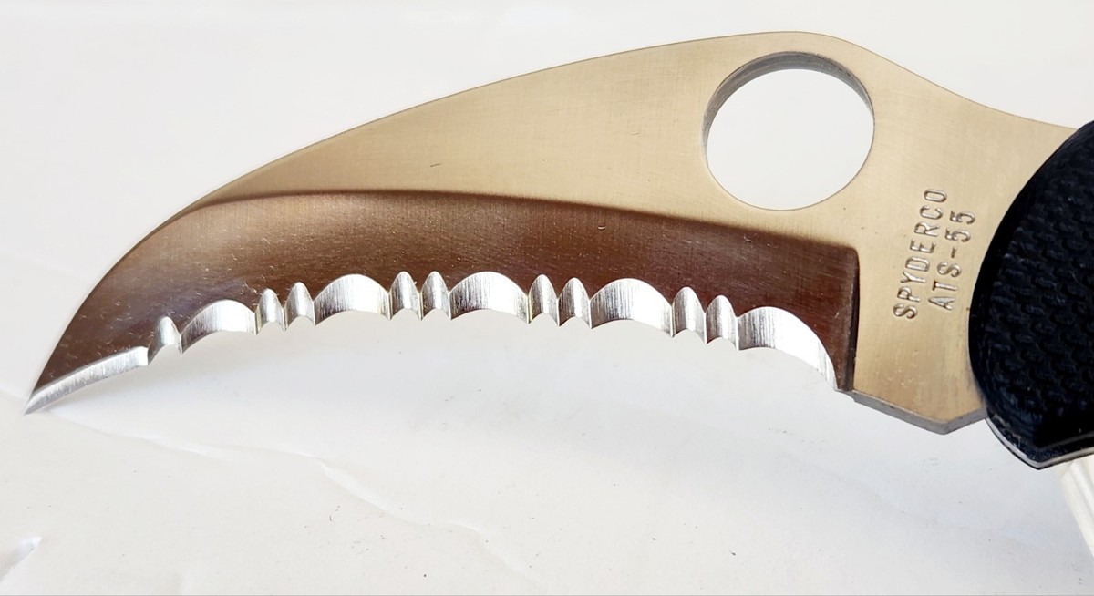 Spyderco HARPY Serrated Folding Knife ATS-55 Seki-City Japan | eBay