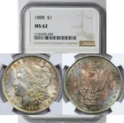 1888 Morgan Dollar $1 MS 62 NGC Toned