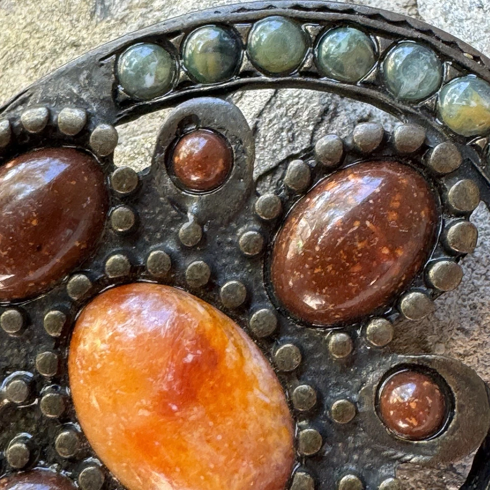 Cinturón Cornalina Via Spiga Cuero Genuino Italiano Hecho en Italia Talla Grande Foto 4 de 4