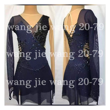Ice Figure Skating Dress Figure Skating Dress For Competition dark blue