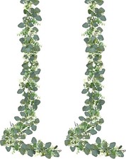 2 Pack Artificial Eucalyptus Garland Eucalyptus Leaves Vines Greenery Garland