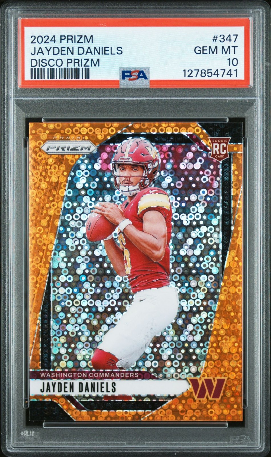 2024 Panini Prizm - Rookies Jayden Daniels #347 Disco Prizm (RC) PSA 10