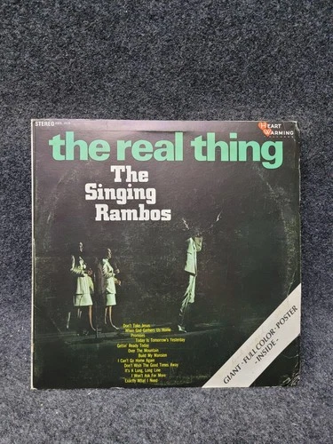 Vintage The Singing Rambos The Real Thing Vinyl LP Heart Warming HWS 3076 Poster