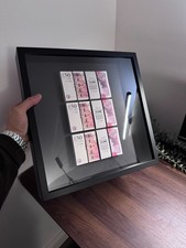 Triple Pound Stack Frame by FramedCash | 35x35cm Luxury Wall Art 