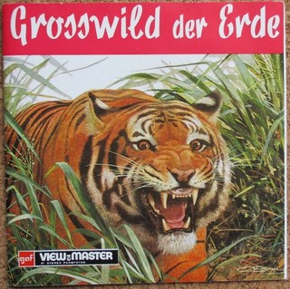 3 VIEW MASTER 3D BILDSCHEIBEN GROSSWILD DER ERDE BOOKLET