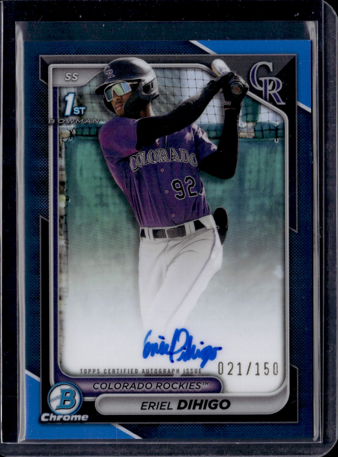 2024 Bowman Chrome Eriel Dihigo 1st Bowman Blue 021/150 Auto