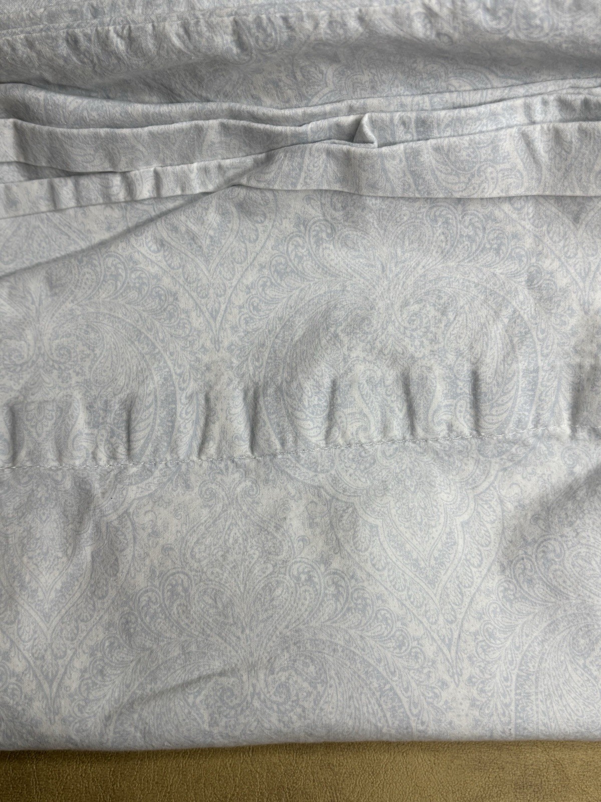 Ralph Lauren Twin Paisley Gray Fitted Sheet & 1 Pillow Case thumbnail 2