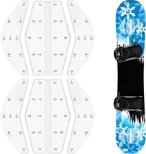 Mellbree Snowboard Stomp Pad, Pro-Grade TPU 5.5x4.7x0.55", Clear. Transparent 