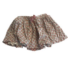 Mini Boden 3-4 Years Girls Skirt Floral Pleated Cottagecore Play Green pink