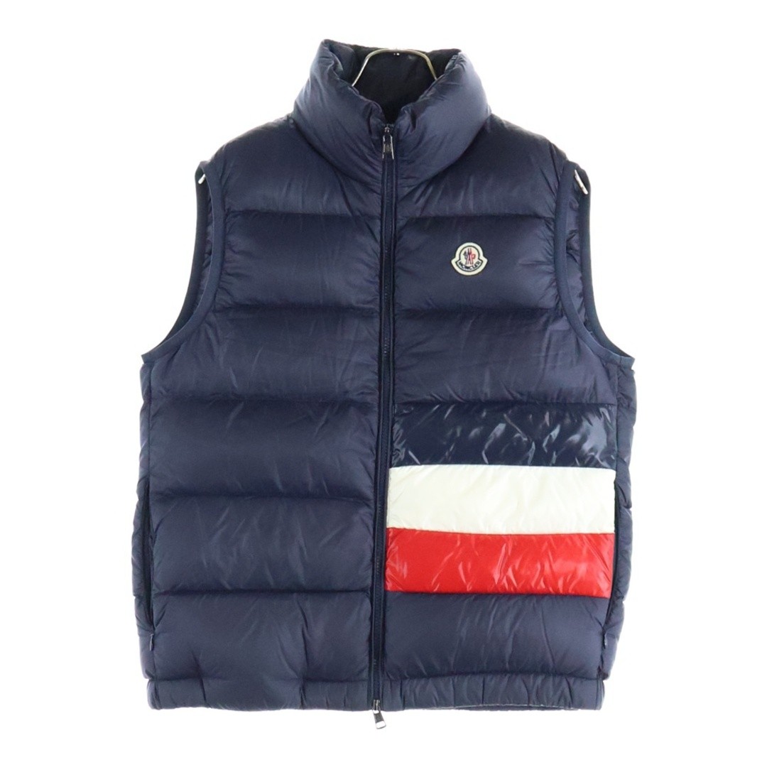 Moncler Sovex Gilet Logo Patch Switch Down Vest E20914381085 C0104 Navy Used 2ff