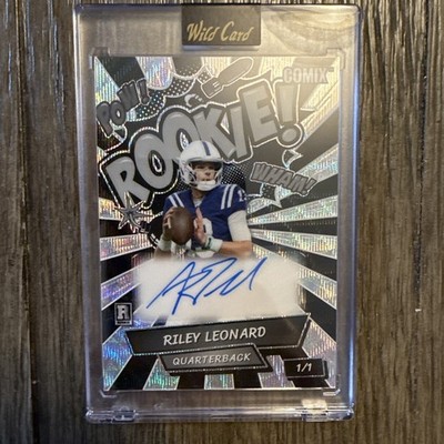 Wild Card Comix Rookie Riley Leonard 1/1 Serial Numbered Autograph Football Card