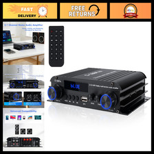 2.1 Channel Mini Amplifier 50W 2 Hi-Fi Audio Receiver, Bluetooth 5.3, USB/AUX, S