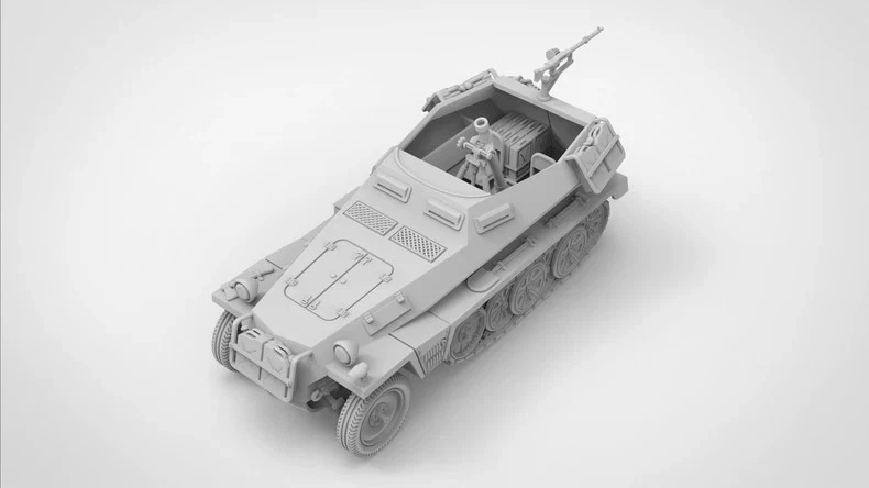 3D Printed 1/72/87/144 German Sd.Kfz.250/7 Half Track Mortar Vehicle Model Kit - Image 3 of 4