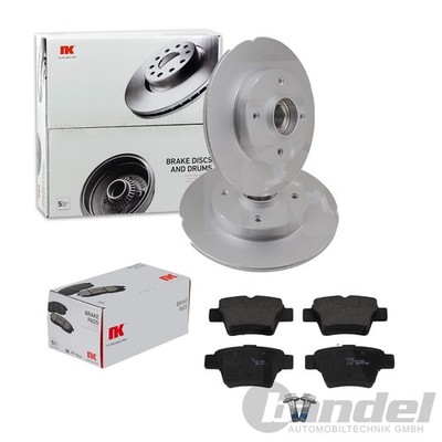 NK BREMSSCHEIBEN 249mm+ BELÄGE HINTEN passend für PEUGEOT 207 307 CITROEN C4