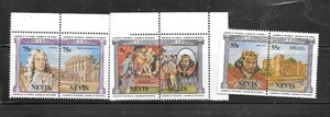 NEVIS SC#259,261.253 1984 ROYALTY MNH XF OLD  COMMEMORATIVE PICTORIAL STAMP SET