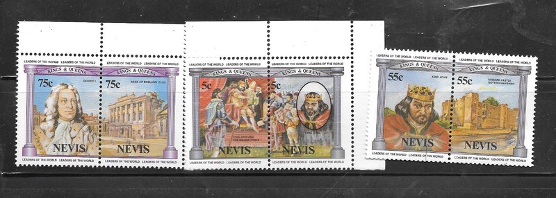 NEVIS SC#259,261.253 1984 ROYALTY MNH XF OLD  COMMEMORATIVE PICTORIAL STAMP SET