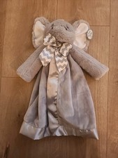 Bearington Baby Lil Spout Elephant Snuggler Lovey Security Blanket Gray Plush