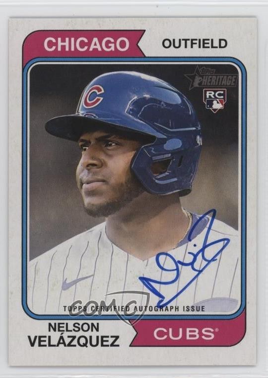 2023 Topps Heritage Real One Nelson Velazquez Velázquez #ROA-NV Auto s5j