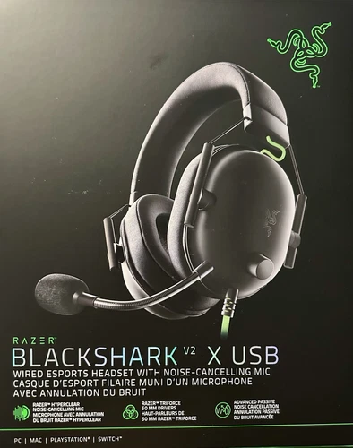 Razer BlackShark V2 X USB - Wired esports Gaming Headset with noise-cancelling