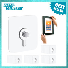 20 Pack Heavy Duty Adhesive Picture Hooks 13 lbs Clear Waterproof No Nails Wall