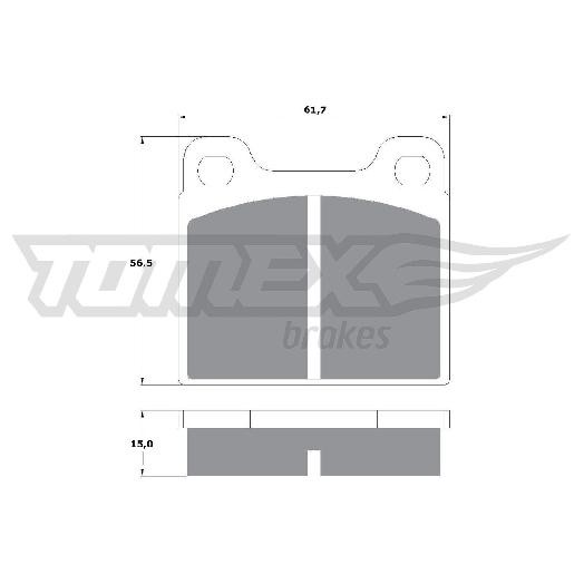 Bremsbelagsatz Scheibenbremse Hinten FüR Mercedes SL R107 71 Bis 89 Tomex ZG Neu-image