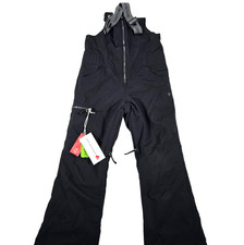 Obermeyer Teen Medium 10-12 Anya Bib Waterproof Black Ski Snowboard Pants New