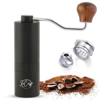 JoCaffè Manual Coffee Grinder, Stainless Steel Conical Burr, Portable Small Hand
