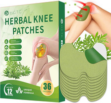 36Pcs Knee Patches: Adhesive Natural Heat Patches for Knee Relief, Wormwood